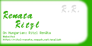 renata ritzl business card